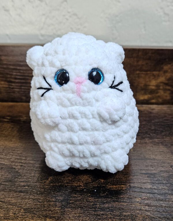 White Kitten Crochet Plushie