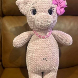 Adorable Crocheted Pink Piggy