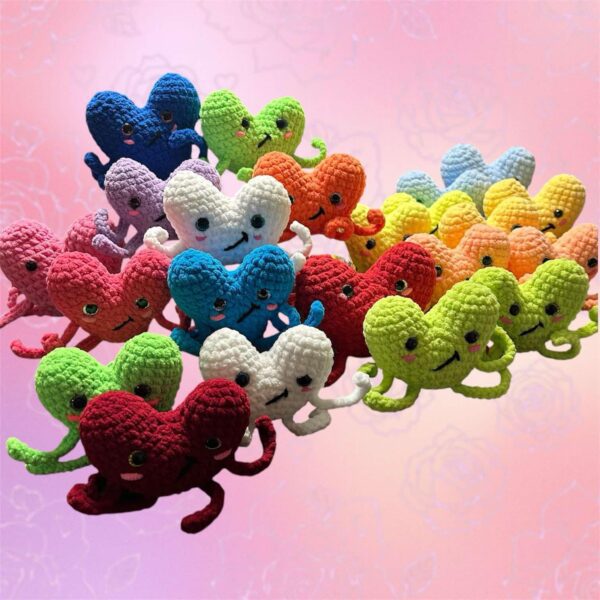 Crochet Leggy Hearts (Pick a color!) - Image 2