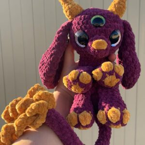 Dark Purple and Gold Crochet Celestial Fairy
