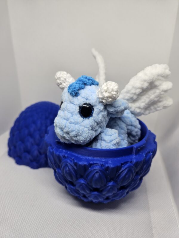 Crocheted Baby Dragon with 3D-Printed Egg - Image 3