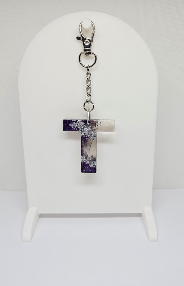 Purple Initial Keychain - Image 20