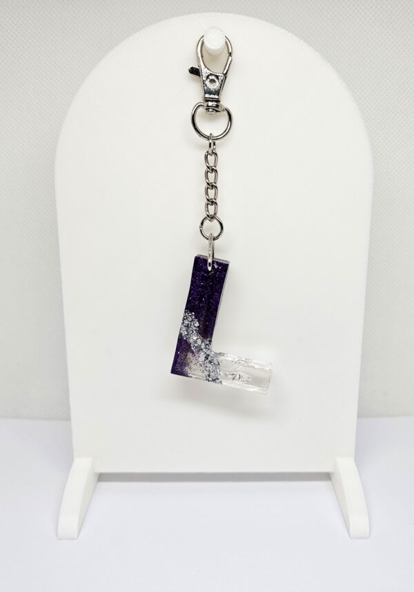 Purple Initial Keychain - Image 12