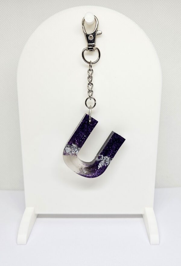 Purple Initial Keychain - Image 21