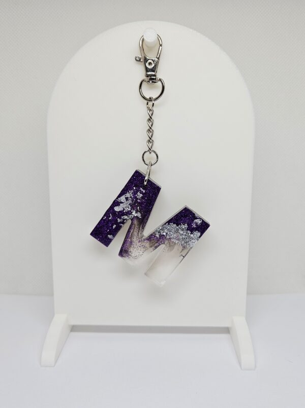 Purple Initial Keychain - Image 13