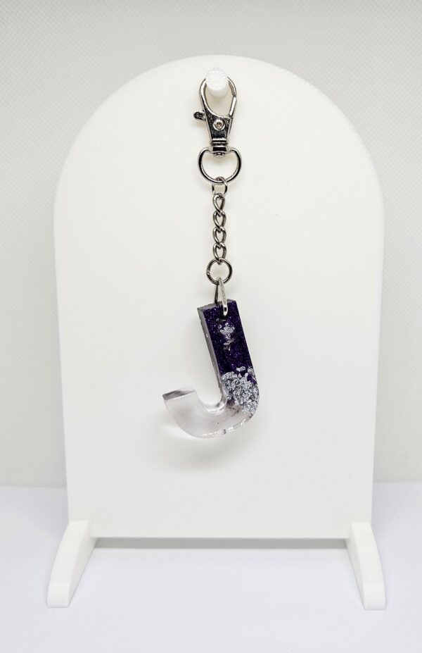 Purple Initial Keychain - Image 10