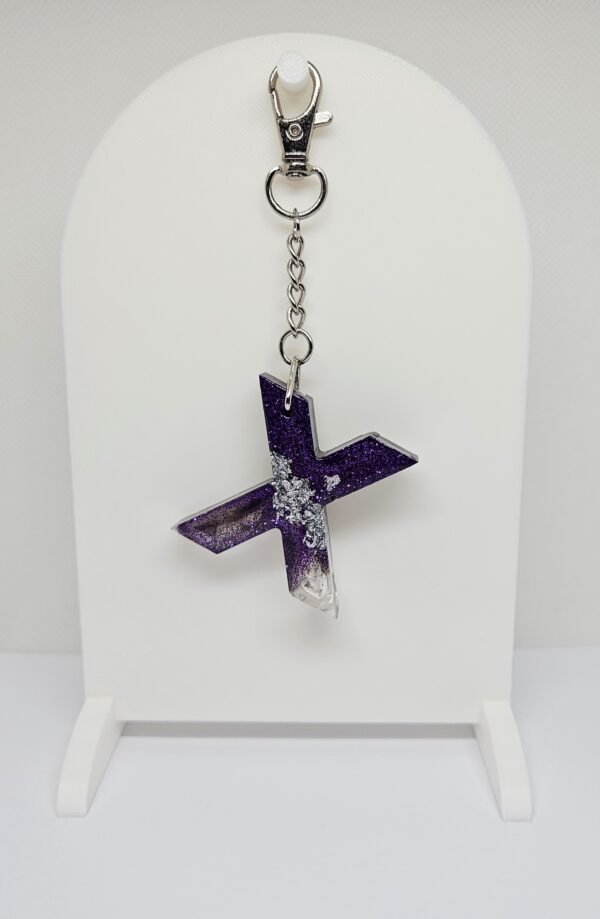 Purple Initial Keychain - Image 24