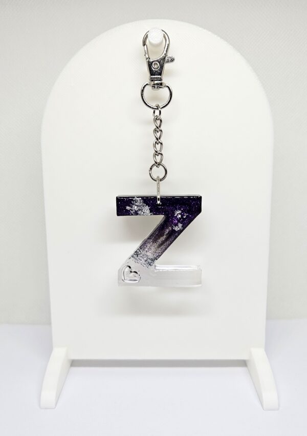 Purple Initial Keychain - Image 26