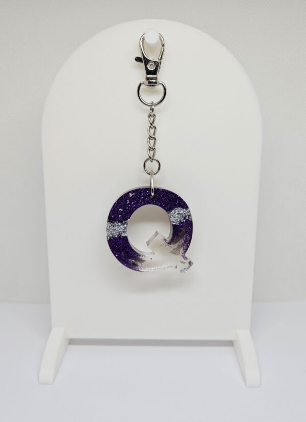 Purple Initial Keychain - Image 17