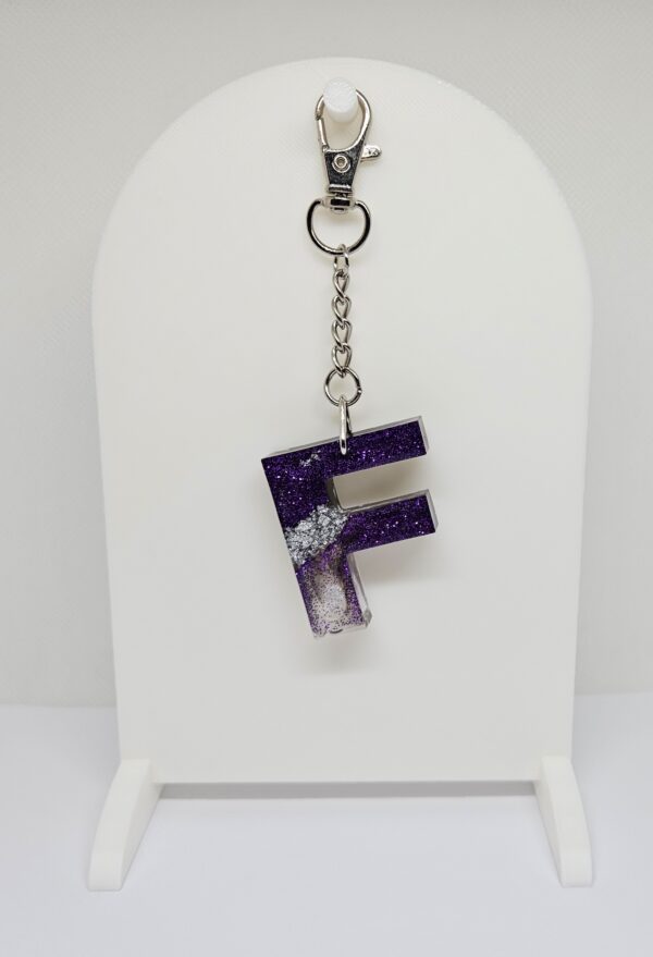 Purple Initial Keychain - Image 6