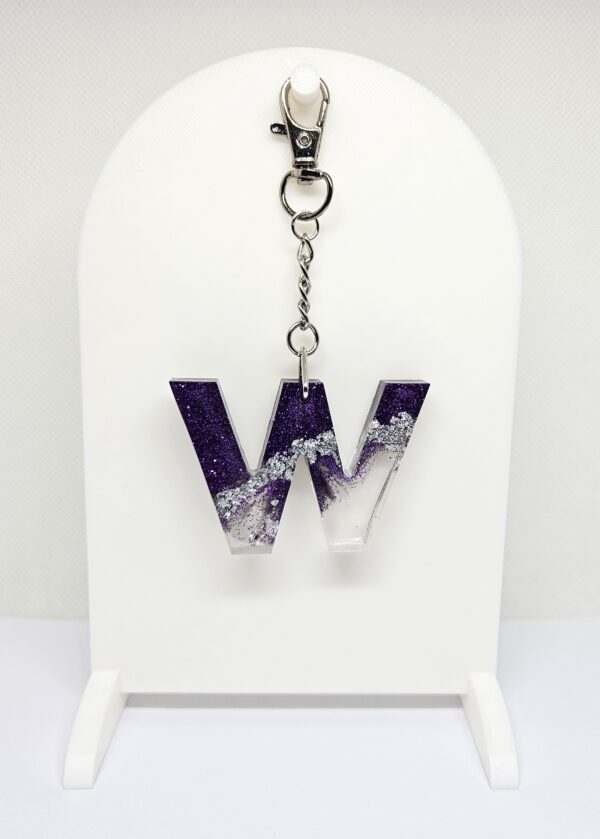 Purple Initial Keychain - Image 23