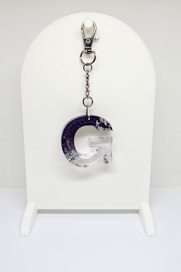 Purple Initial Keychain - Image 7
