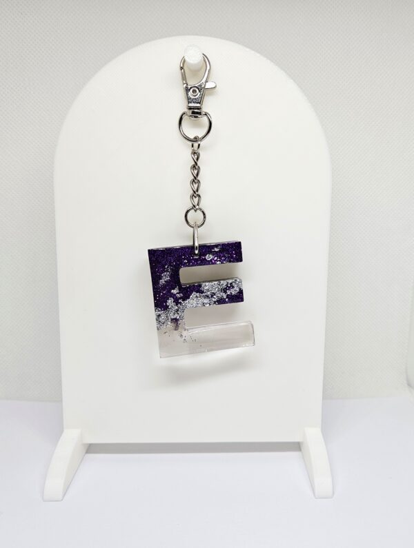 Purple Initial Keychain - Image 5