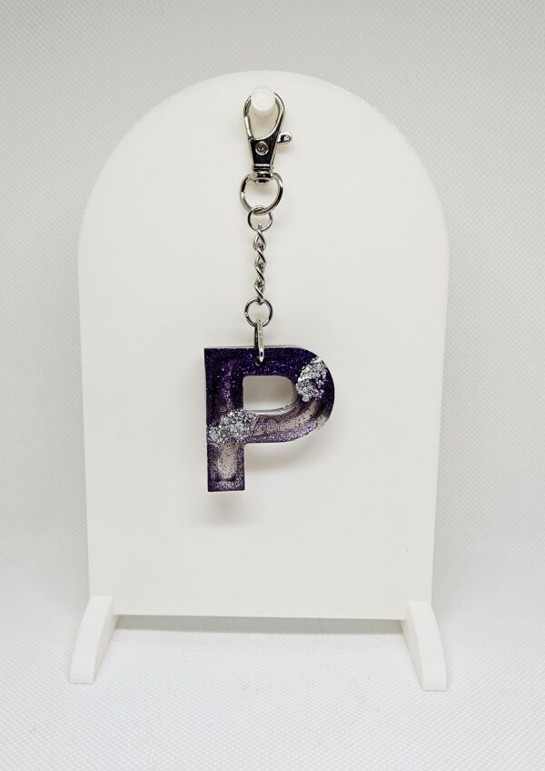 Purple Initial Keychain - Image 16