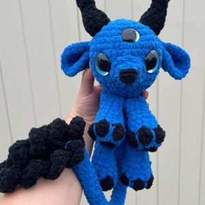 Blue and Black Crochet Celestial Fairy